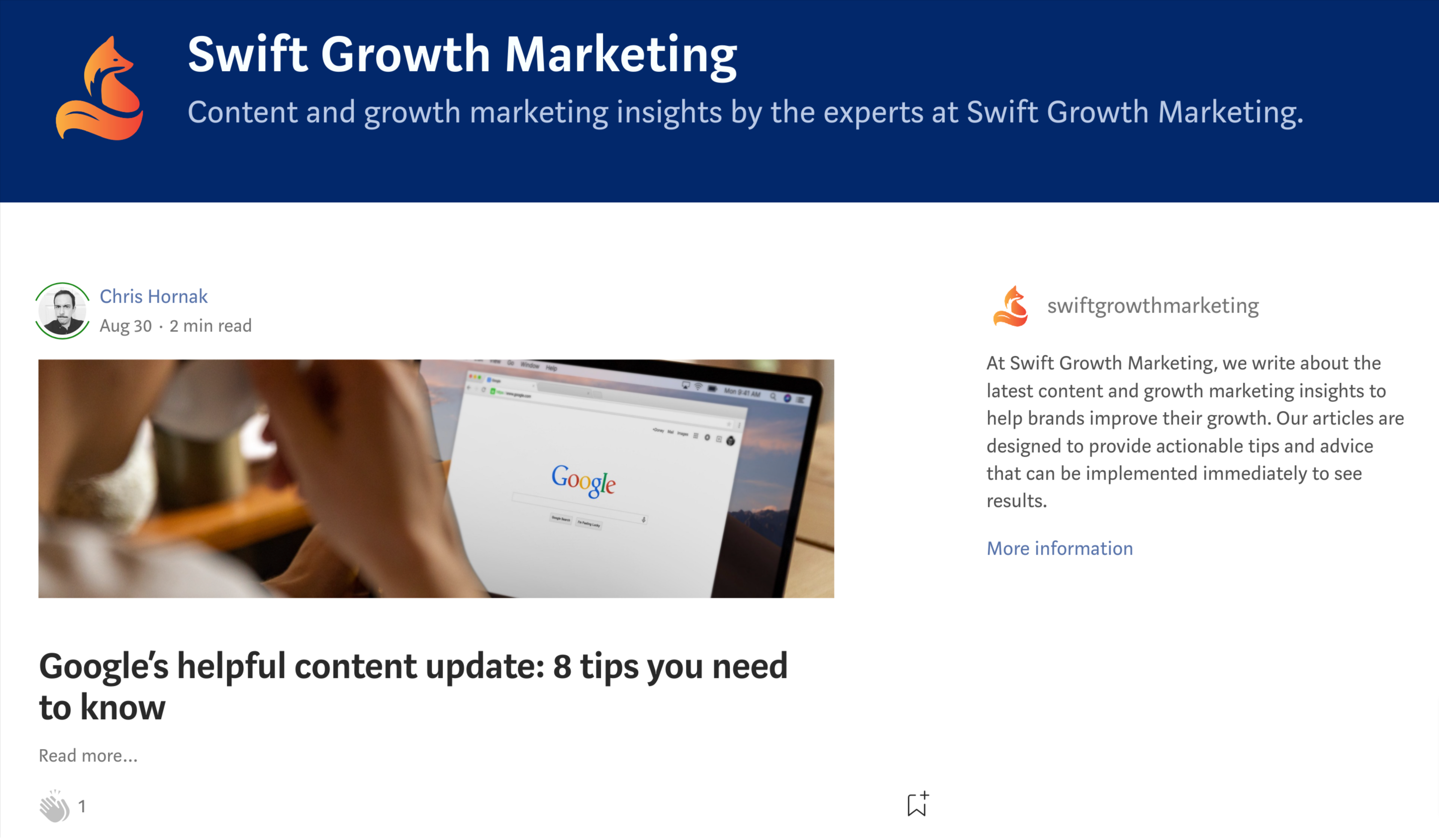 medium publication screenshot